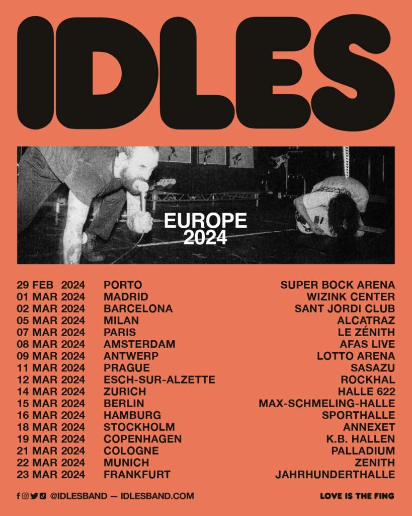 Idles European tour poster